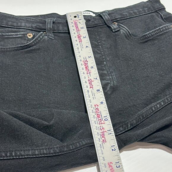 Re/Done Ankle Jeans Women 29 Black Denim Cotton Stretch Button-Fly 5-Pockets - Picture 11 of 13